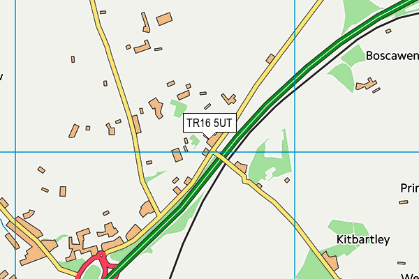 TR16 5UT map - OS VectorMap District (Ordnance Survey) TR16 5UT map - OS VectorMap District (Ordnance Survey)