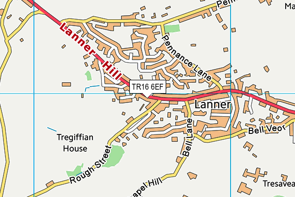 TR16 6EF map - OS VectorMap District (Ordnance Survey) TR16 6EF map - OS VectorMap District (Ordnance Survey)