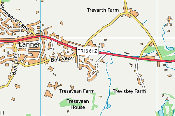 TR16 6HZ map - OS VectorMap District (Ordnance Survey) TR16 6HZ map - OS VectorMap District (Ordnance Survey)