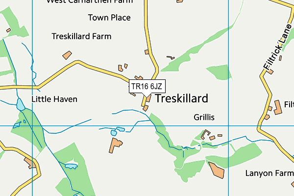 TR16 6JZ map - OS VectorMap District (Ordnance Survey) TR16 6JZ map - OS VectorMap District (Ordnance Survey)
