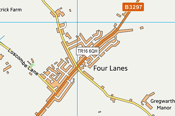 TR16 6QH map - OS VectorMap District (Ordnance Survey) TR16 6QH map - OS VectorMap District (Ordnance Survey)