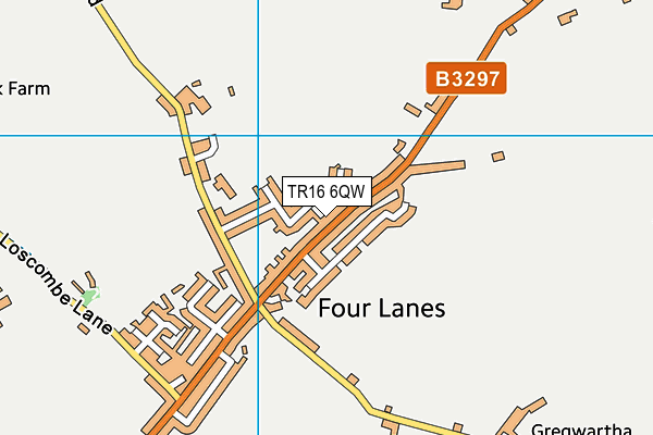 TR16 6QW map - OS VectorMap District (Ordnance Survey) TR16 6QW map - OS VectorMap District (Ordnance Survey)