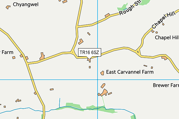 TR16 6SZ map - OS VectorMap District (Ordnance Survey)
