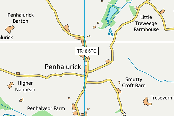 TR16 6TQ map - OS VectorMap District (Ordnance Survey) TR16 6TQ map - OS VectorMap District (Ordnance Survey)