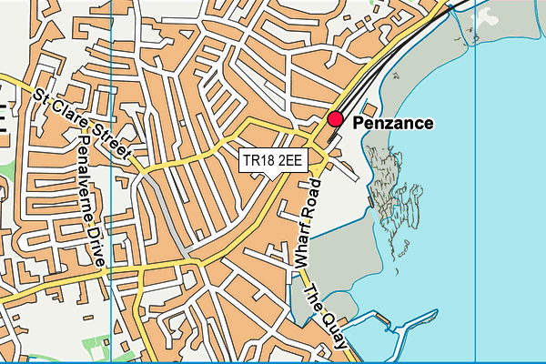 TR18 2EE map - OS VectorMap District (Ordnance Survey) TR18 2EE map - OS VectorMap District (Ordnance Survey)