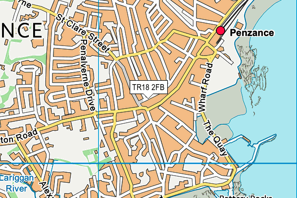 TR18 2FB map - OS VectorMap District (Ordnance Survey) TR18 2FB map - OS VectorMap District (Ordnance Survey)