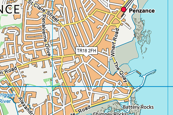 TR18 2FH map - OS VectorMap District (Ordnance Survey) TR18 2FH map - OS VectorMap District (Ordnance Survey)