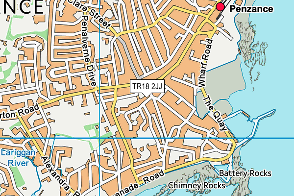 TR18 2JJ map - OS VectorMap District (Ordnance Survey) TR18 2JJ map - OS VectorMap District (Ordnance Survey)