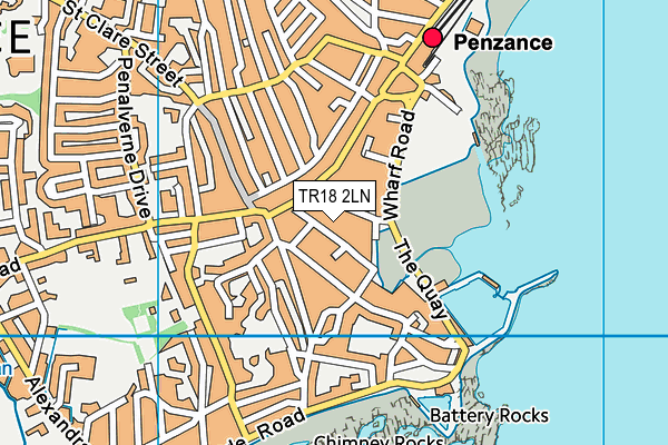 TR18 2LN map - OS VectorMap District (Ordnance Survey) TR18 2LN map - OS VectorMap District (Ordnance Survey)