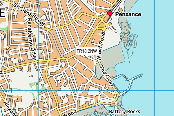 TR18 2NW map - OS VectorMap District (Ordnance Survey) TR18 2NW map - OS VectorMap District (Ordnance Survey)