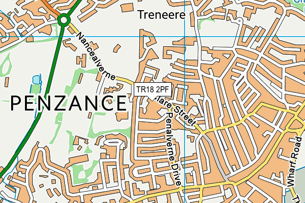 TR18 2PF map - OS VectorMap District (Ordnance Survey) TR18 2PF map - OS VectorMap District (Ordnance Survey)