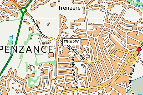 TR18 2PG map - OS VectorMap District (Ordnance Survey) TR18 2PG map - OS VectorMap District (Ordnance Survey)