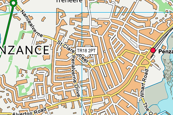 TR18 2PT map - OS VectorMap District (Ordnance Survey) TR18 2PT map - OS VectorMap District (Ordnance Survey)