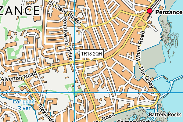 TR18 2QH map - OS VectorMap District (Ordnance Survey) TR18 2QH map - OS VectorMap District (Ordnance Survey)
