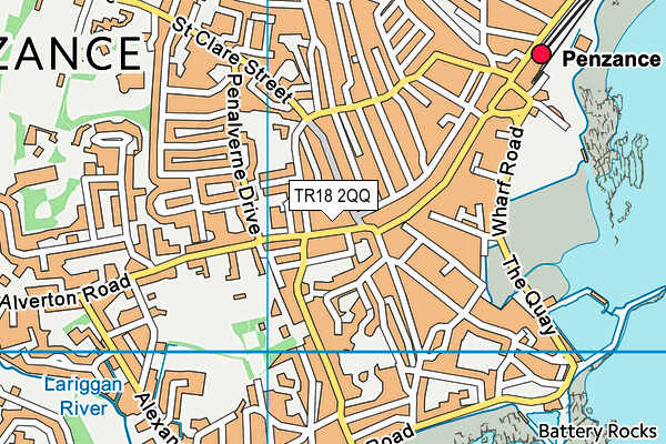 TR18 2QQ map - OS VectorMap District (Ordnance Survey) TR18 2QQ map - OS VectorMap District (Ordnance Survey)