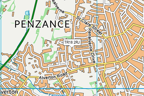 TR18 2RJ map - OS VectorMap District (Ordnance Survey) TR18 2RJ map - OS VectorMap District (Ordnance Survey)