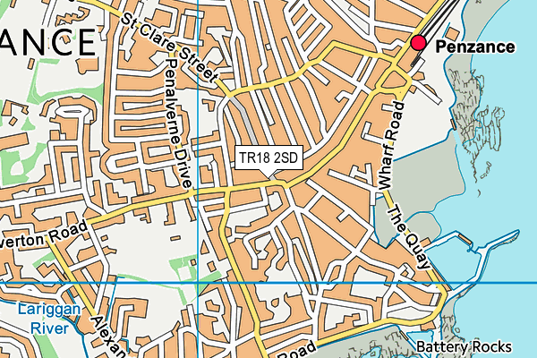 TR18 2SD map - OS VectorMap District (Ordnance Survey) TR18 2SD map - OS VectorMap District (Ordnance Survey)