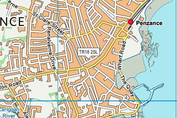 TR18 2SL map - OS VectorMap District (Ordnance Survey) TR18 2SL map - OS VectorMap District (Ordnance Survey)