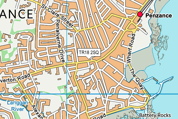 TR18 2SQ map - OS VectorMap District (Ordnance Survey) TR18 2SQ map - OS VectorMap District (Ordnance Survey)