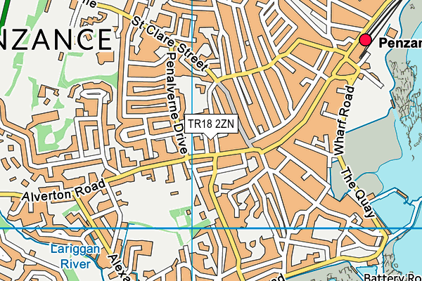 TR18 2ZN map - OS VectorMap District (Ordnance Survey) TR18 2ZN map - OS VectorMap District (Ordnance Survey)