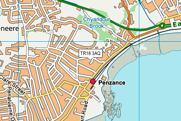 TR18 3AQ map - OS VectorMap District (Ordnance Survey)