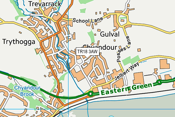 TR18 3AW map - OS VectorMap District (Ordnance Survey) TR18 3AW map - OS VectorMap District (Ordnance Survey)
