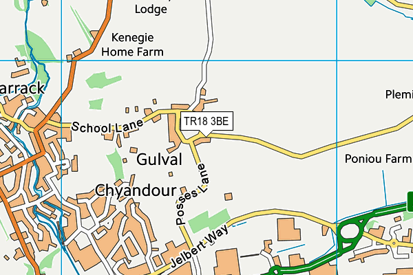 TR18 3BE map - OS VectorMap District (Ordnance Survey) TR18 3BE map - OS VectorMap District (Ordnance Survey)