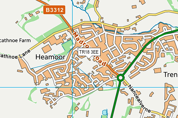 TR18 3EE map - OS VectorMap District (Ordnance Survey) TR18 3EE map - OS VectorMap District (Ordnance Survey)