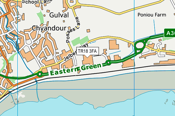 TR18 3FA map - OS VectorMap District (Ordnance Survey) TR18 3FA map - OS VectorMap District (Ordnance Survey)