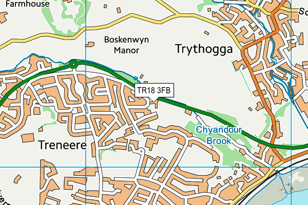 TR18 3FB map - OS VectorMap District (Ordnance Survey) TR18 3FB map - OS VectorMap District (Ordnance Survey)