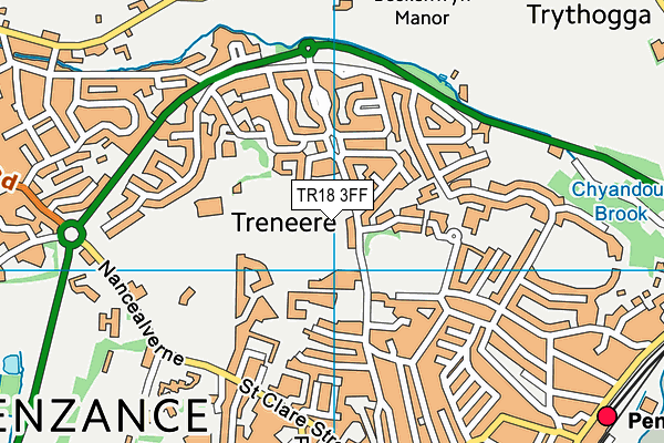 TR18 3FF map - OS VectorMap District (Ordnance Survey) TR18 3FF map - OS VectorMap District (Ordnance Survey)