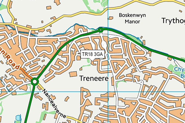 TR18 3GA map - OS VectorMap District (Ordnance Survey) TR18 3GA map - OS VectorMap District (Ordnance Survey)