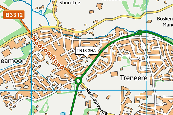 TR18 3HA map - OS VectorMap District (Ordnance Survey) TR18 3HA map - OS VectorMap District (Ordnance Survey)