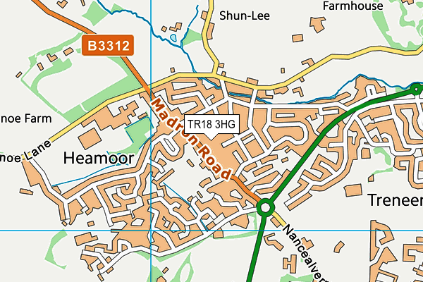 TR18 3HG map - OS VectorMap District (Ordnance Survey) TR18 3HG map - OS VectorMap District (Ordnance Survey)