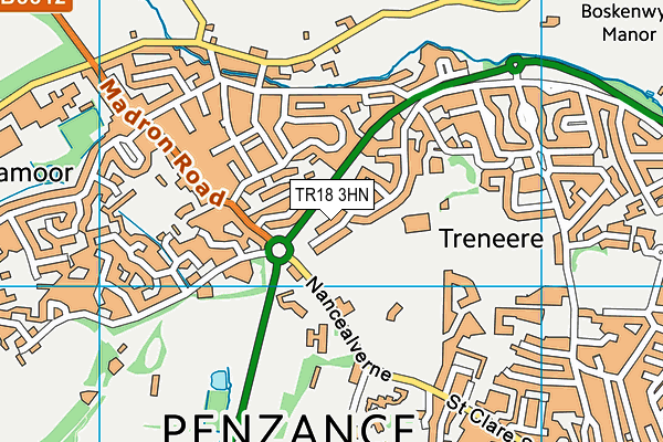 TR18 3HN map - OS VectorMap District (Ordnance Survey)