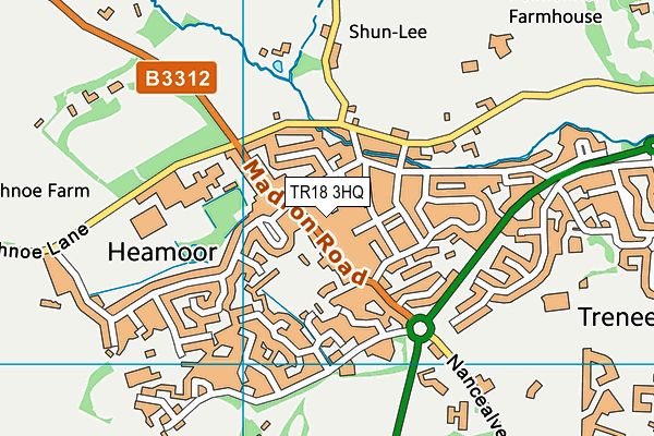 TR18 3HQ map - OS VectorMap District (Ordnance Survey) TR18 3HQ map - OS VectorMap District (Ordnance Survey)