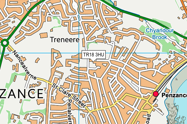 TR18 3HU map - OS VectorMap District (Ordnance Survey) TR18 3HU map - OS VectorMap District (Ordnance Survey)