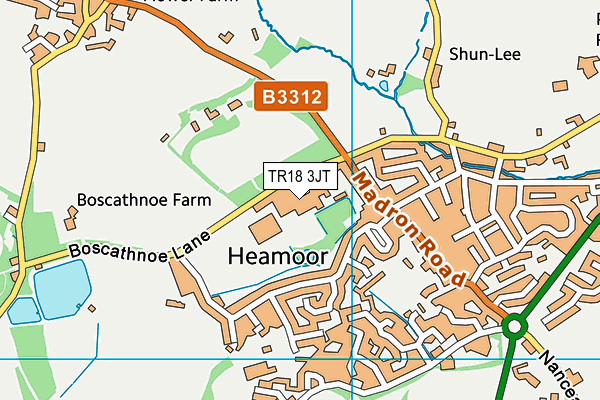 TR18 3JT map - OS VectorMap District (Ordnance Survey) TR18 3JT map - OS VectorMap District (Ordnance Survey)