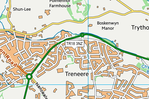 TR18 3NZ map - OS VectorMap District (Ordnance Survey) TR18 3NZ map - OS VectorMap District (Ordnance Survey)