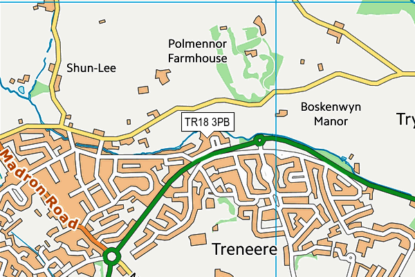 TR18 3PB map - OS VectorMap District (Ordnance Survey) TR18 3PB map - OS VectorMap District (Ordnance Survey)