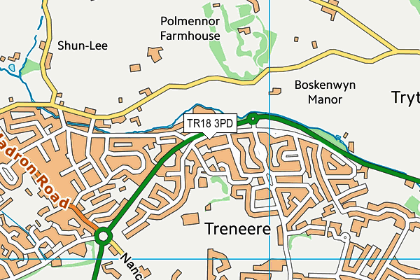 TR18 3PD map - OS VectorMap District (Ordnance Survey) TR18 3PD map - OS VectorMap District (Ordnance Survey)