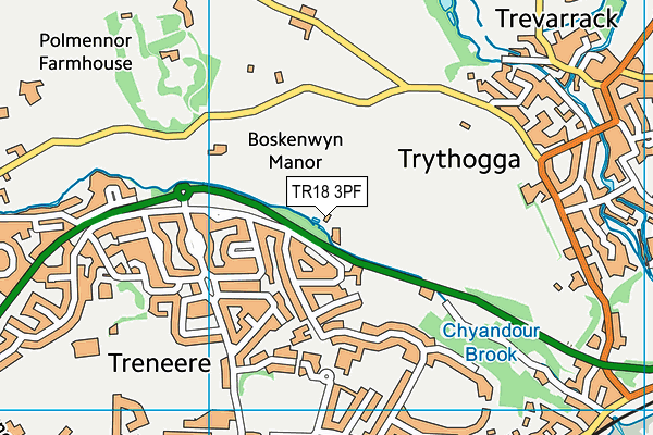 TR18 3PF map - OS VectorMap District (Ordnance Survey) TR18 3PF map - OS VectorMap District (Ordnance Survey)