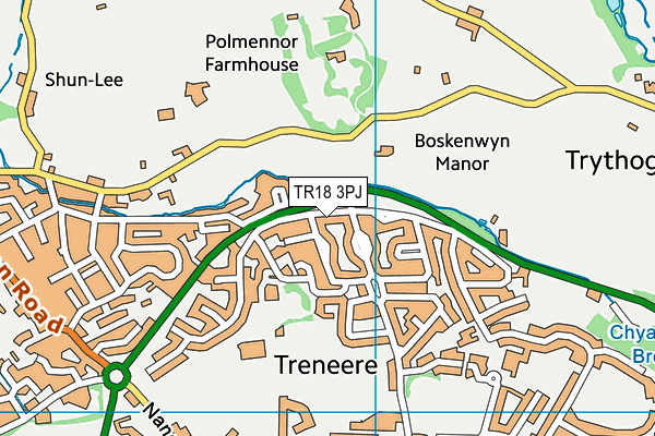 TR18 3PJ map - OS VectorMap District (Ordnance Survey) TR18 3PJ map - OS VectorMap District (Ordnance Survey)