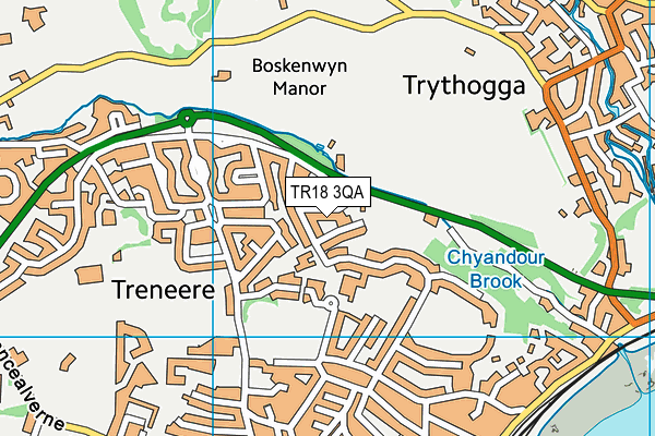 TR18 3QA map - OS VectorMap District (Ordnance Survey) TR18 3QA map - OS VectorMap District (Ordnance Survey)