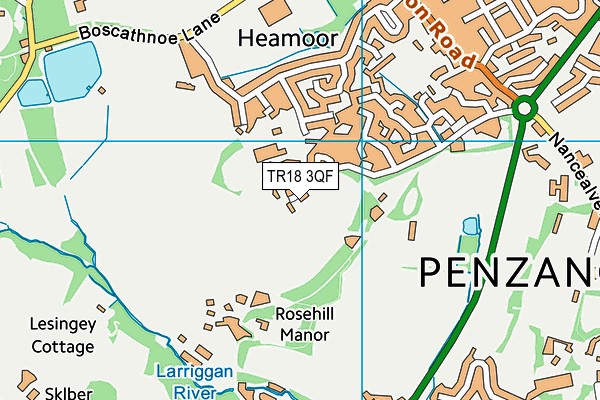 TR18 3QF map - OS VectorMap District (Ordnance Survey) TR18 3QF map - OS VectorMap District (Ordnance Survey)