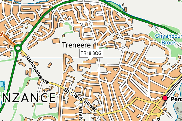 TR18 3QG map - OS VectorMap District (Ordnance Survey) TR18 3QG map - OS VectorMap District (Ordnance Survey)