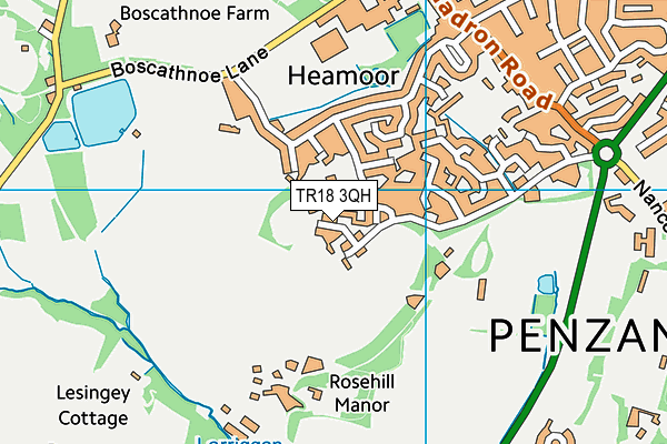 TR18 3QH map - OS VectorMap District (Ordnance Survey) TR18 3QH map - OS VectorMap District (Ordnance Survey)
