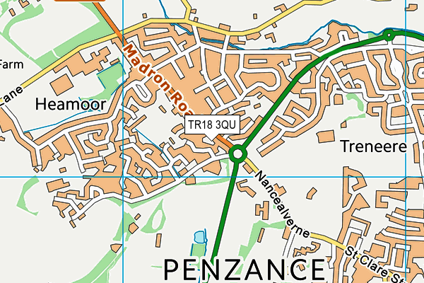 TR18 3QU map - OS VectorMap District (Ordnance Survey) TR18 3QU map - OS VectorMap District (Ordnance Survey)
