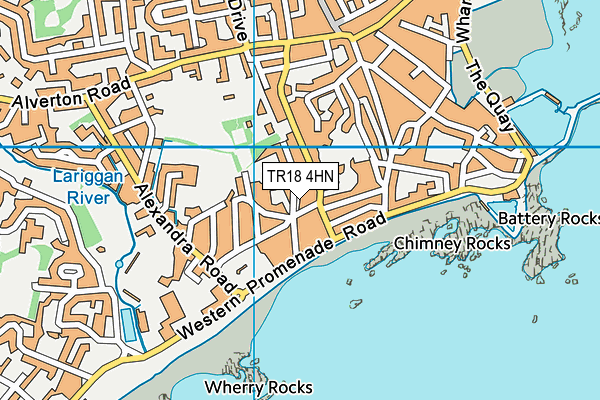 TR18 4HN map - OS VectorMap District (Ordnance Survey) TR18 4HN map - OS VectorMap District (Ordnance Survey)