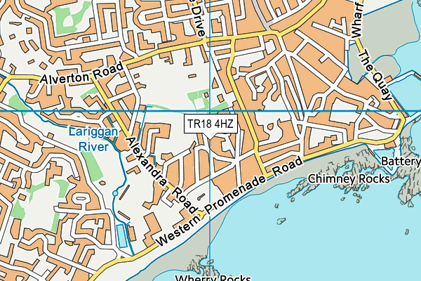 TR18 4HZ map - OS VectorMap District (Ordnance Survey) TR18 4HZ map - OS VectorMap District (Ordnance Survey)